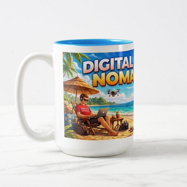 Digital Nomad Brewery Two-Tone Coffee Mug (Left)
