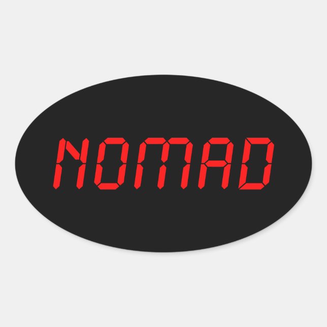 DIGITAL NOMAD OVAL STICKER (Front)