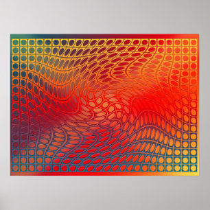 Digital Op-art  - Toreador dance Poster
