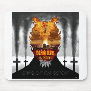 Digital painting about climate change. mouse pad