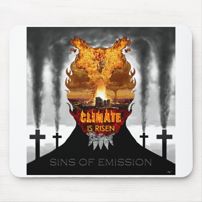 Digital painting about climate change. mouse pad (Front)