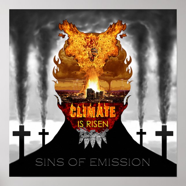 Digital painting about climate change. poster (Front)