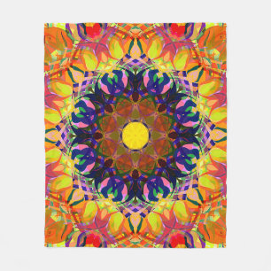 Digital Painting Beautiful Abstract Colourful Back Fleece Blanket