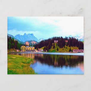 Digital Painting - Lake Misurina, Italy Postcard