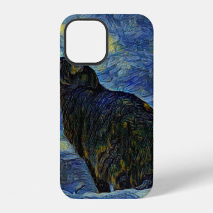 Digital painting Shambhala cat in Vincent Van Gogh iPhone 12 Case