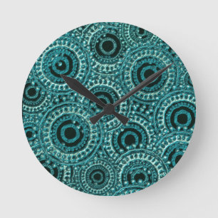 Digital Paper Effect Round Clock