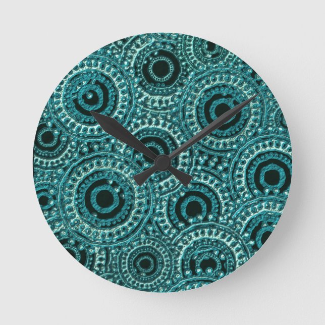 Digital Paper Effect Round Clock (Front)