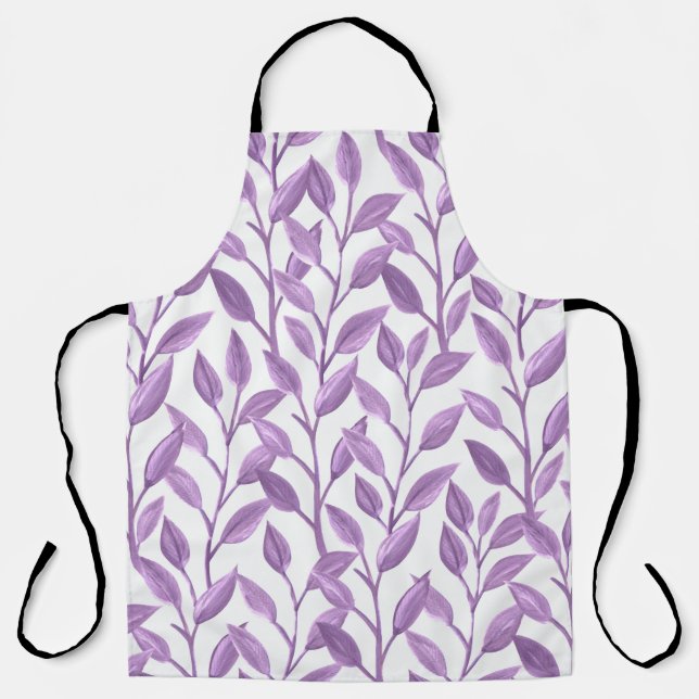 Digital paper leaves background apron (Front)