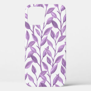 Digital paper leaves background iPhone 12 case