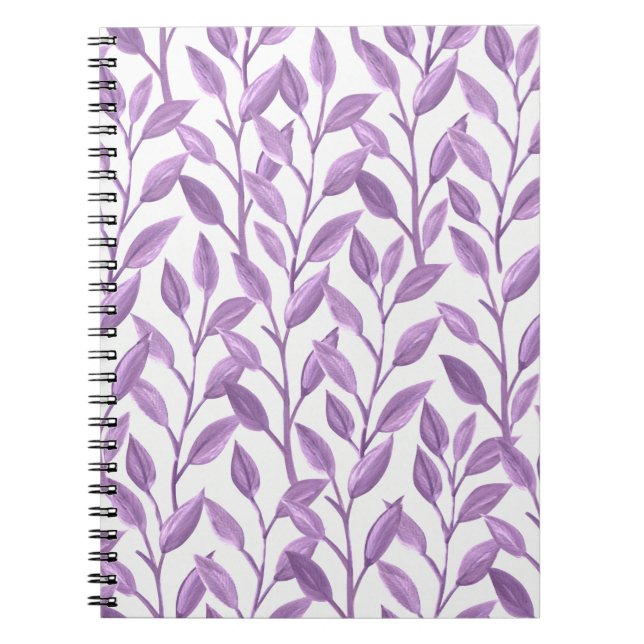 Digital paper leaves background notebook (Front)