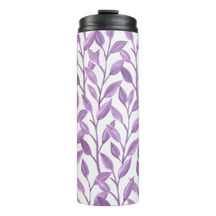 Digital paper leaves background thermal tumbler