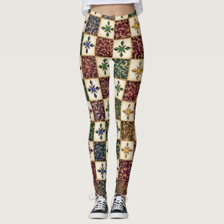 Digital Pattern - Monochrome Tribal Art Leggings
