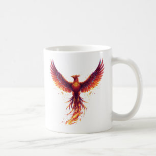 Digital Phoenix Rebirth Spirit Coffee Mug