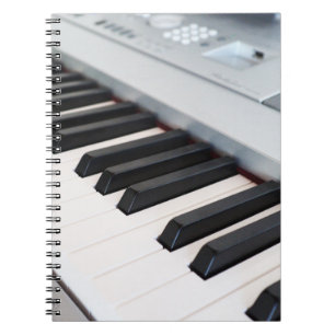 Digital piano keyboard notebook