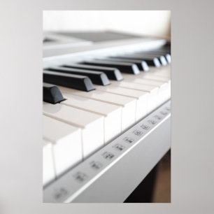 Digital piano keyboard poster