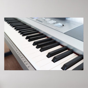 Digital piano keyboard poster