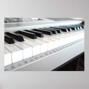 Digital piano keyboard poster