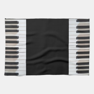 Digital piano keyboard tea towel