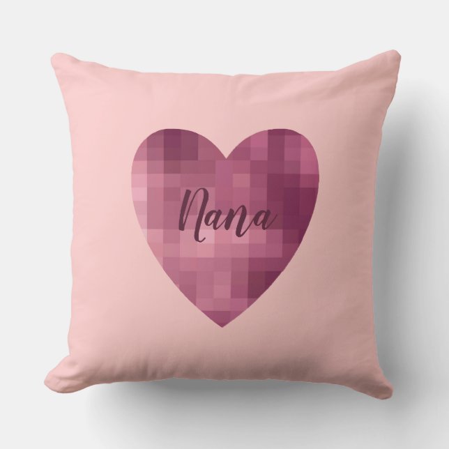 Digital Pink Heart Cushion (Front)