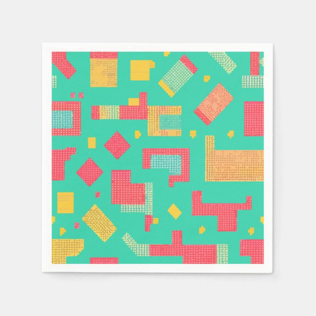 Digital Pixel Artwork Napkin (Front)