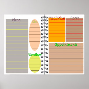 Digital Planner Template Poster