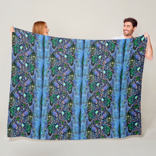 Digital Pool Water Texture  Digital Water Paper    Fleece Blanket (In Situ)