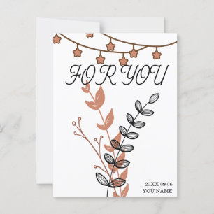 Digital postcard 'For you' – Printable card with a