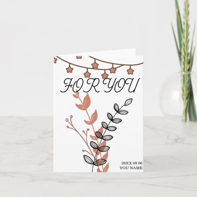 Digital postcard 'For you' – Printable card with a (Front)
