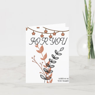 Digital postcard 'For you' – Printable card with a