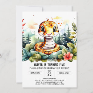 Digital Python Birthday Celebration Invitation