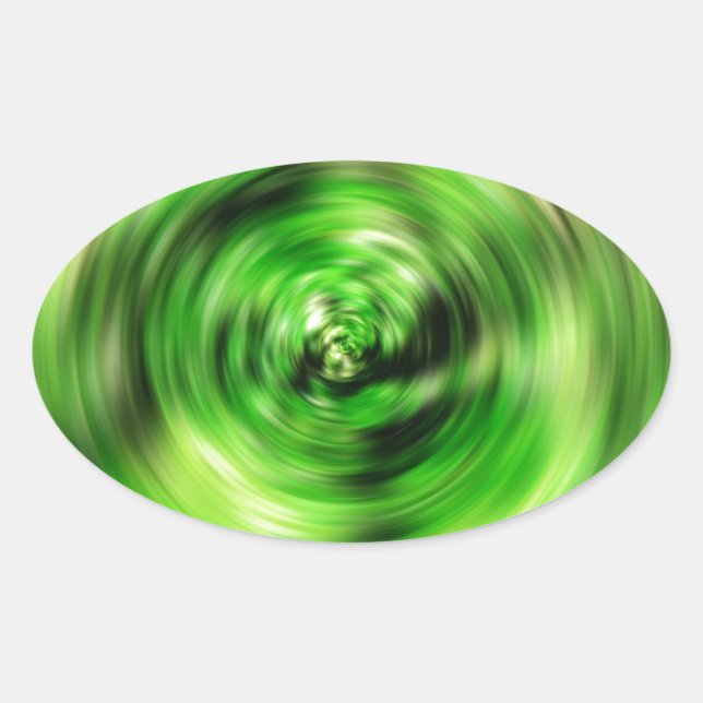 Digital Radial Colours Blur Glow Art Beautiful Des Oval Sticker (Front)