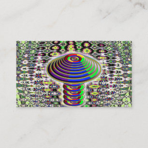 Digital Rainbow Mushroom - ADD WORDS Business Card