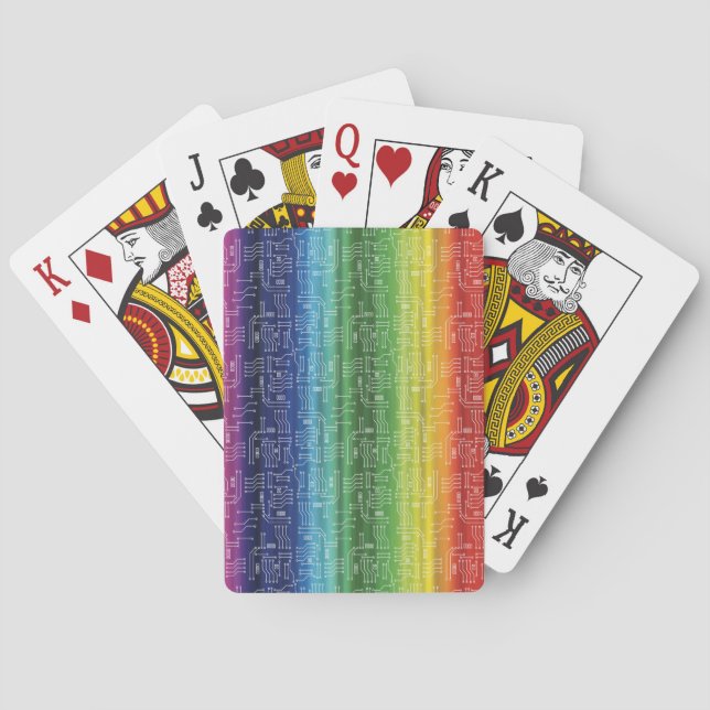 Digital Rainbow Playing Cards (Back)