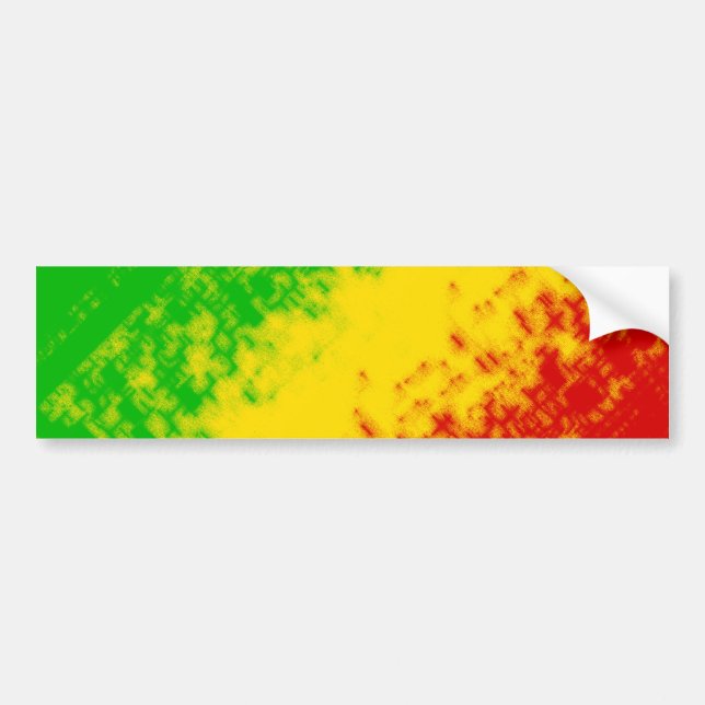 Digital Rasta Design Bumper Sticker (Front)