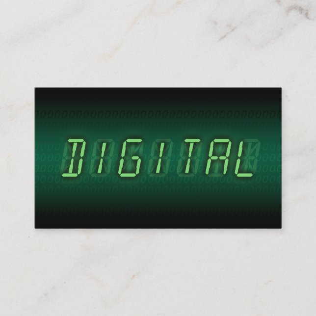 digital readout business card (Front)
