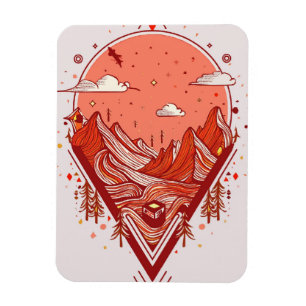 Digital Realms: Abstract Virtual Realities Magnet