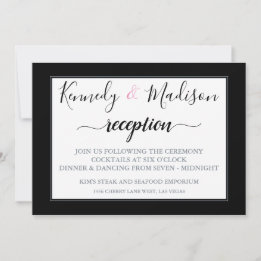 DIGITAL RECEPTION Edgy Black Amazing Fab Invitation