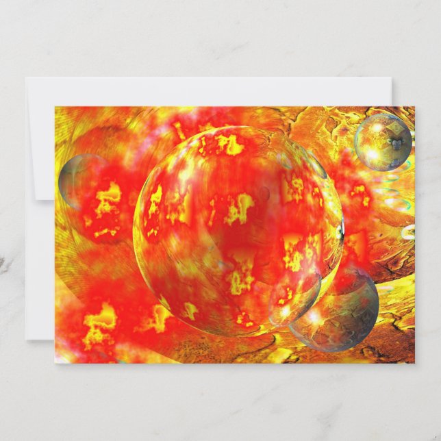 Digital Red Abstract Invitation (Front)