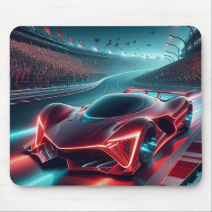 Digital Rendering of a Futuristic Automobile Mouse Pad