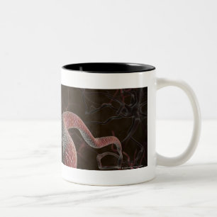 Digital rendering of neurons Two-Tone coffee mug