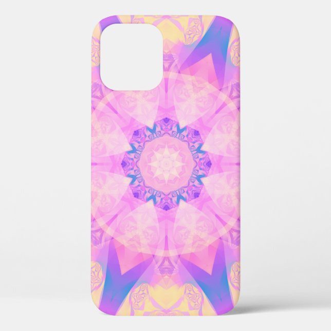 Digital retro abstract mandala. Bright flower. Bea Case-Mate iPhone Case (Back)