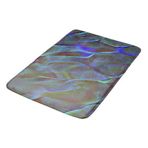 Digital rock in satin shade of burnt blue green bath mat