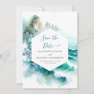 Digital Romantic Nautical Wedding Save The Date