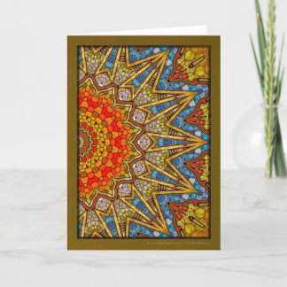 Digital Rose Mandala Holiday Card