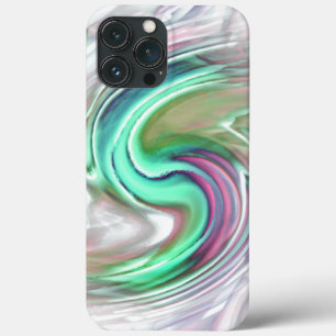 Digital rustic S-curve brush strokes 'under ice'  iPhone 13 Pro Max Case
