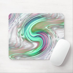 Digital rustic S-curve brush strokes 'under ice' Mouse Pad