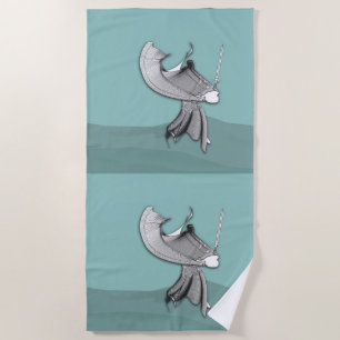 Digital Samurai Beach Towel