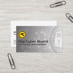 Digital Security Cyber Tech Background Business Card