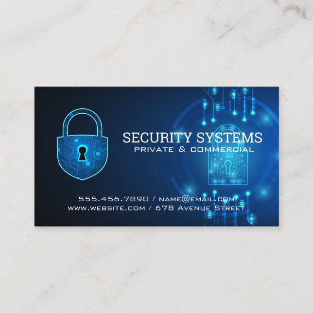 Digital Security | Protection Agency Business Card (Front)