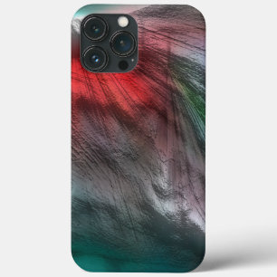 Digital skerry in silvery green mint to vivid red iPhone 13 pro max case